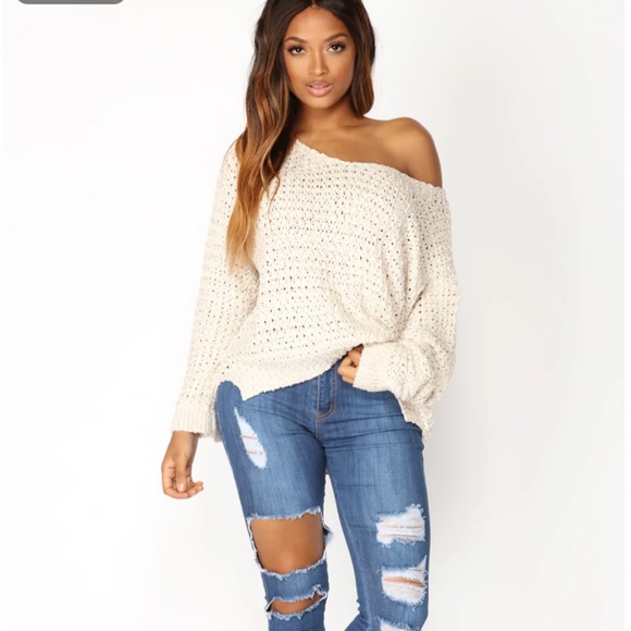 Fashion Nova Sweaters - Fashion Nova All Things Go Sweater - Ivory